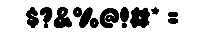 Bubble Candy Regular Font OTHER CHARS