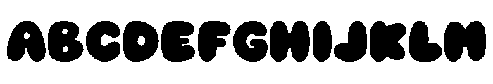 Bubble Candy Regular Font UPPERCASE