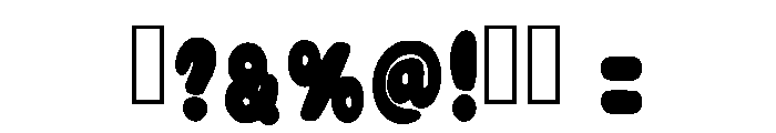 Bubble Cartoon Regular Font OTHER CHARS