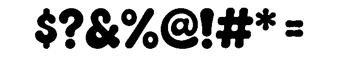 Bubble Chunk Font OTHER CHARS