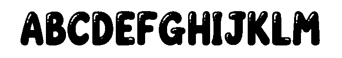 Bubble Cream Font UPPERCASE