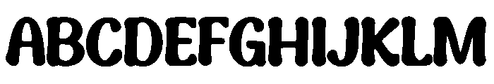 Bubble Cursive Font UPPERCASE