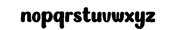 Bubble Cursive Font LOWERCASE