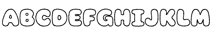 Bubble Dots Font UPPERCASE