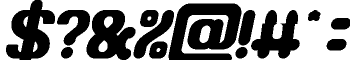 Bubble Flight Bold Italic Font OTHER CHARS