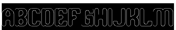 Bubble Flight-Hollow-Inverse Font UPPERCASE