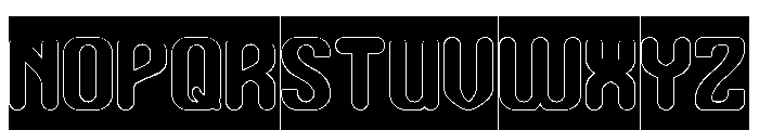 Bubble Flight-Hollow-Inverse Font UPPERCASE