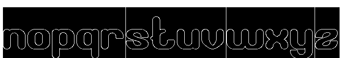 Bubble Flight-Hollow-Inverse Font LOWERCASE