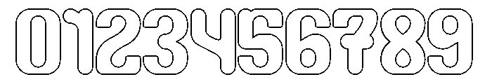 Bubble Flight-Hollow Font OTHER CHARS