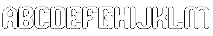 Bubble Flight-Hollow Font UPPERCASE