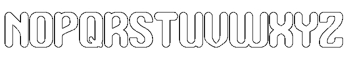Bubble Flight-Hollow Font UPPERCASE