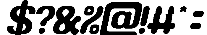 Bubble Flight Italic Font OTHER CHARS