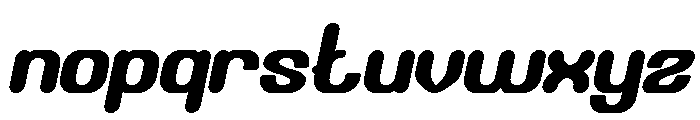 Bubble Flight Italic Font LOWERCASE