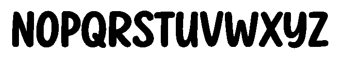 Bubble Flow Font UPPERCASE