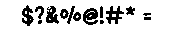 Bubble Glaze Regular Font OTHER CHARS
