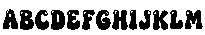 Bubble Groovy Regular Font UPPERCASE