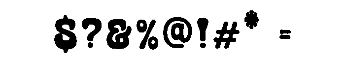 Bubble Groovy Font OTHER CHARS