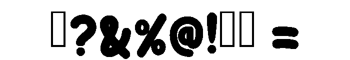 Bubble Honey Regular Font OTHER CHARS