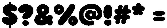 Bubble Hugshy Regular Font OTHER CHARS