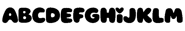Bubble Hugshy Regular Font UPPERCASE