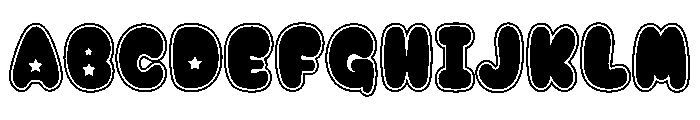 Bubble Inline Font UPPERCASE