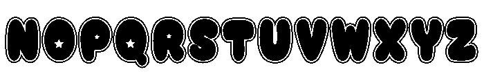 Bubble Inline Font UPPERCASE