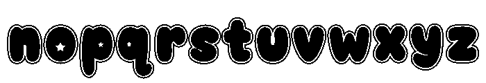 Bubble Inline Font LOWERCASE