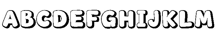 Bubble Joy Outline Font UPPERCASE