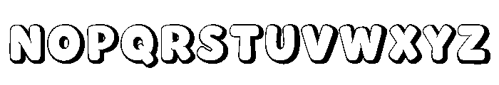 Bubble Joy Outline Font UPPERCASE