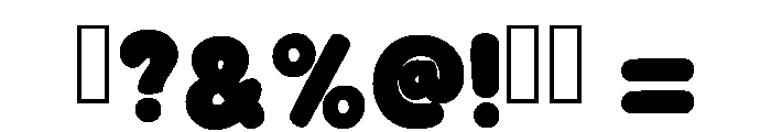 Bubble Lucky Regular Font OTHER CHARS