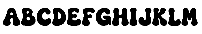 Bubble Melt Font UPPERCASE