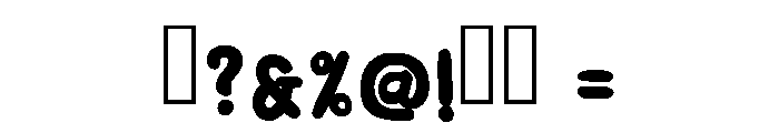 Bubble Month Regular Font OTHER CHARS