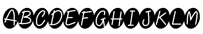 Bubble Notes Font UPPERCASE