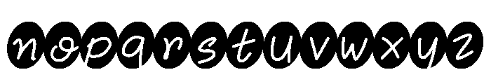 Bubble Notes Font LOWERCASE