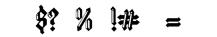 Bubble Old English Font OTHER CHARS
