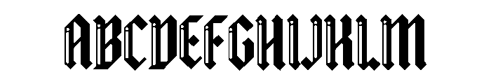 Bubble Old English Font UPPERCASE