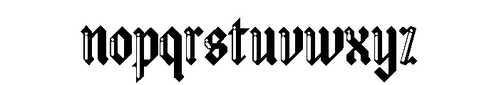 Bubble Old English Font LOWERCASE