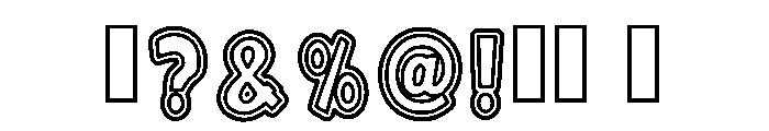 Bubble Outline Regular Font OTHER CHARS