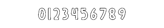 Bubble Outline Font OTHER CHARS
