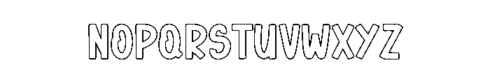 Bubble Outline Font LOWERCASE
