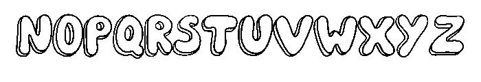 Bubble Pop Cartoon By S Regular Font UPPERCASE
