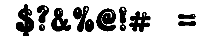 Bubble Pop Retro Font OTHER CHARS