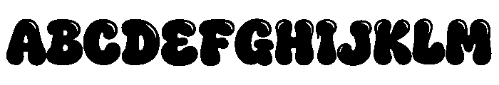 Bubble Riot Font UPPERCASE