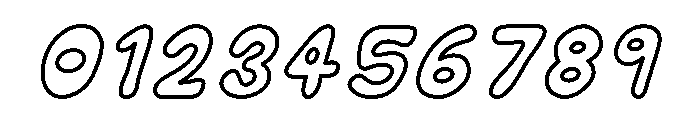 Bubble Soda Italic Font OTHER CHARS