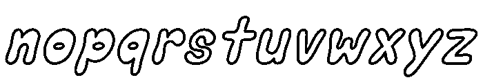 Bubble Soda Italic Font LOWERCASE
