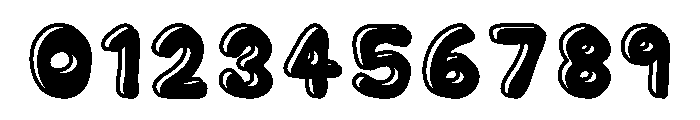 Bubble Soda Outline Shadow Font OTHER CHARS