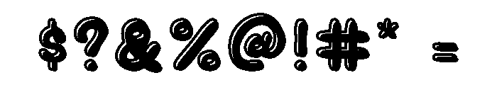 Bubble Soda Outline Shadow Font OTHER CHARS
