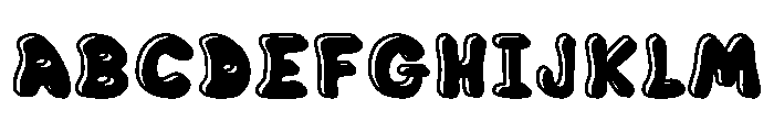 Bubble Soda Outline Shadow Font UPPERCASE