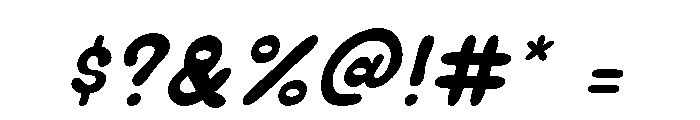 Bubble Soda Solid Italic Font OTHER CHARS