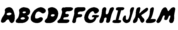 Bubble Soda Solid Italic Font UPPERCASE